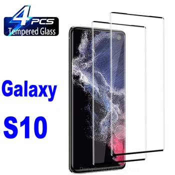 2/4gab Rūdīta Stikla Samsung Galaxy S10 S20 S21 S22 S23 S24 Ultra Plus Izliekta, Pret Skrāpējumiem Ekrāna Aizsargs, Stikls