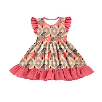 Vairumtirdzniecības Veicināšana Bērniem Govs Print Drēbes Mazulim Meitene Rietumu kleita Savirmot Bikses Toddler Bērniem, īss Apģērbs