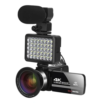 18X 48MP Digitālās Kameras Pilnas 4K Vlog Video ierakstīšana Profesionālā Videokamera Youtube Straumēšanu Laiku zaudē Spēku, WIFI Webcam Videcam