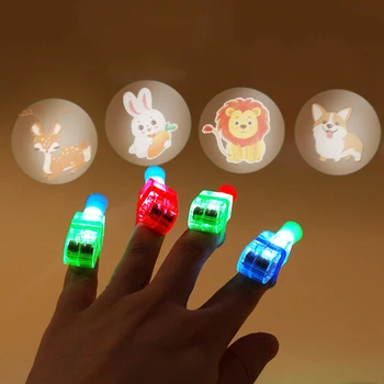 1GB LED Pirkstu Gaismas Kvēlojošs Krāsains Lāzera Gaismas Izstarošanas Karikatūra Pirkstu Projekcijas Gaismas Gredzenu Gaismas Bērniem Kvēlojošs Rotaļlietas