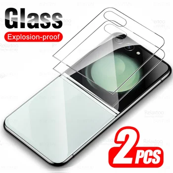 2gab Atpakaļ Aizsargājošu Stikla Screen Protector For Samsung Galaxy Z Flip5 5G Rūdīts Stikls Samung Galax ZFlip 5 Flip 5 ZFlip5 2023