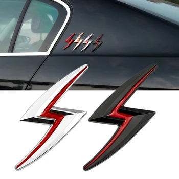 3D Metāla S Zibens Uzlīmes, Auto Virsbūves Emblēmas Nozīmīti Spārns Aizmugurējais Bagāžnieka Decal Ārējie Piederumi Nissan S14 S15 S10 S110 S12