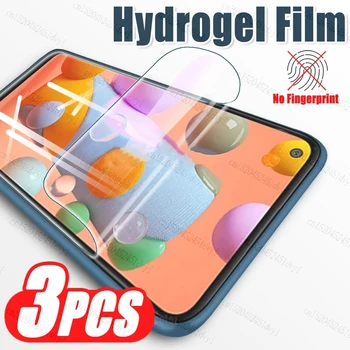 3Pcs Hidrogelu Filmu par Samsung A01 A11 A21 A31 A41 A51 A71 Screen Protector For Samsung Galaxy M01 M11 M21 M31 M51 M31S Filmu