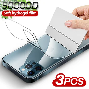 3Pcs Pilnībā Segtu Mīksto Hidrogelu Filma Par Apple iPhone 15 14 13 12 11 Pro MAX Plus Mini Ekrāna Aizsargs, Ne Stikla Tālrunis Accessorie