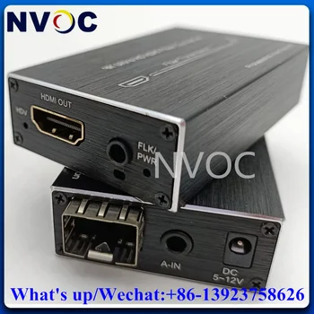 4K*2K Mikro Mini 4K HDMI Šķiedras Paplašinātājs ar Ārējām Audio,MM OM3 300M,Multimodālu LC SFP Module Optical Raidītājs un Uztvērējs