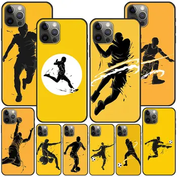 Basketbola, Futbola Melns korpuss Apple iPhone 11 13 12 Mini 14 Pro Max XR 7 8 + SE 