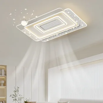 Dzīvojamā istaba lukturi Bladeless ventilators, lampas vienkārši mūsdienu radošo inteliģentu neredzams, guļamistaba, ēdamistaba elektriskais ventilators griestu lampas