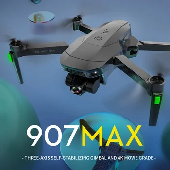 Dūkoņa SG907 MAX 4k Profesionāla Kamera Dron ar GPS 3-Ass Gimbal Brushless 5G wi-fi Optiskās Plūsmas RC Quadcopter Drones