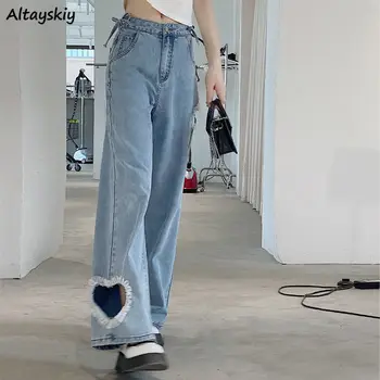 Džinsi Sieviešu Jauki Dobi-out Dizains Vasaras Šiks korejas Augsta Vidukļa Meiteņu Džinsa Bikšu Pamata Zaudēt Mežģīņu Apģērbu Streetwear Ins