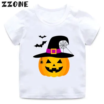 Halloween Šausmu Sērija Ķirbju Boo Drukāt Cartoon Kids T-Krekli Meitenēm Drēbes, Bērnu Zēniem T krekls Vasaras Bērnu Topi,ooo5858