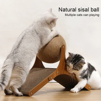 Koka Scratcher Sizala Kaķis Nesaskrāpē Bumba nodilumizturīga Slīpēšanas Ķepu Rotaļlietas Nulles Valdes Skrāpi Kaķi, Mājdzīvnieku piederumi Mēbeles