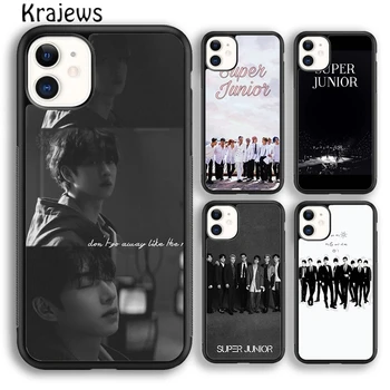 Krajews Super Junior korejas Kpop Band Mīksto Tālrunis Lietā Par iPhone 15 SE2020 14 6 7 8 plus XR XS 11 12 13 pro max coque Fundas