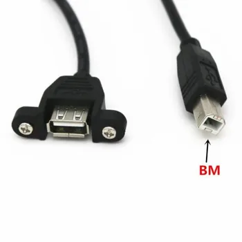 Kvadrātveida Drukas Galviņa BM, lai USB2.0 pagarinātāju Sieviešu un Vīriešu Datu Kabeli Ar Auss 0.3 m
