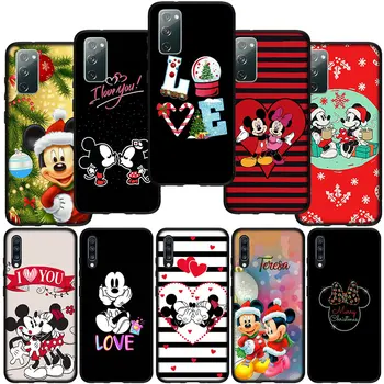 Mickey Minnie Mouse Priecīgus Ziemassvētkus Tālruņa Vāciņu Case for Samsung Galaxy Note 20 Ultra 10 S10 Lite S9 Plus A71 A70 A02S A11 A6