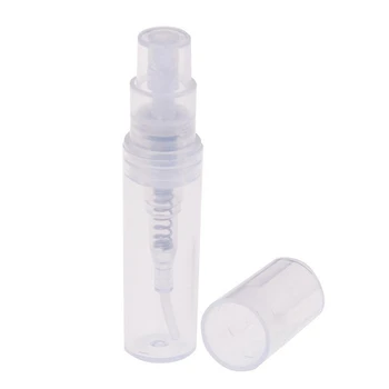 Mini Pārredzamu 2 ML Aerosols Plastmasas Pudeli Spray Smaržas Tukšā Parauga Pudele Piemērota Ceļojuma Pusi 240Pcs