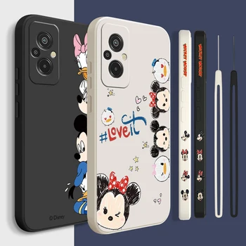 Minnie Disney Mickey Gudrs, Lai Xiaomi Redmi 12.C 10.C 11.A 10X 9T 9.C 9AT 9.A 8.A 7.A A2 A1 Plus Ministru Šķidrums pa Kreisi Virves Telefonu Gadījumā