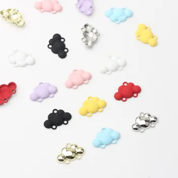 Modes Cinka Sakausējuma Piekariņi ar Candy Krāsas Mākonis Dobi Savienotājs Kulons par DIY Roku darbs Rotaslietas