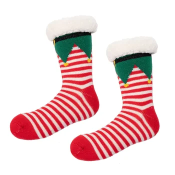 Modes Ziemassvētku Slip-on Socks Fall Winter Extra Biezs un Vilnas-dot neslīdoša Zeķes Uzstādīt Grīdas Ziemassvētku Slip-on Socks