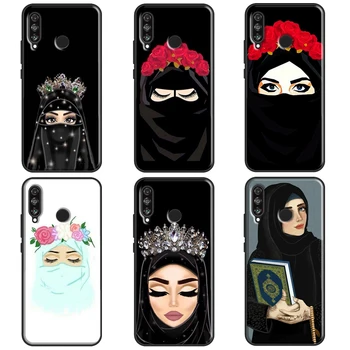 Musulmaņu Islama Meitenes Arābu Hijab Gadījumā Huawei P40 Lite P10 P20 P30 Mate 10 20 Lite Mate 30 Pro P Smart Z 2019 Coque