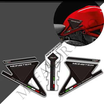 Par Ducati Monster 1200 S R 1200 Motociklu Uzlīmes Tvertne Pad Rokturi Uzlīmes Gāzes Degviela Komplekts Ceļgalu Aizsardzības TankPad