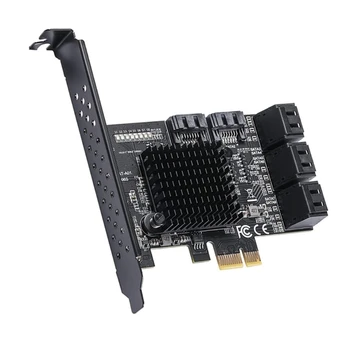 PCIE, lai 8Port SATA3.0 Kontrolieris, Izplešanās Valdes Stabils Barošanas Adapteris