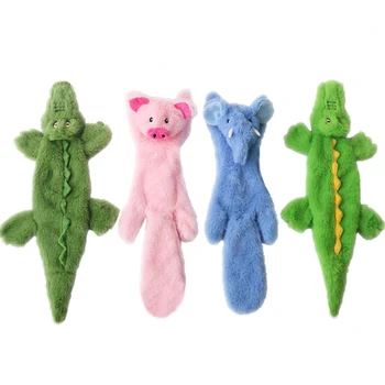 Pet plīša krokodilu cūku zilonis skan grabulīši papīra rotaļlietas suņu glābšanas garlaicība izturīgs bite ādas apvalks pet rotaļlietas rotaļlietas