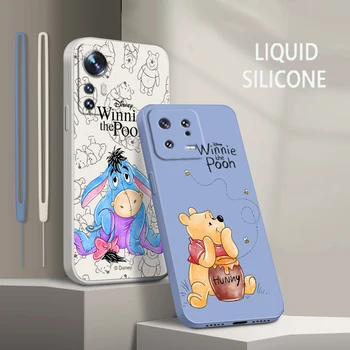 Pooh Bear Gudrs, Lai Xiaomi Mi 13 12 12T 11 11T 10 10T 9 9SE Lite Ultra Pro A3 Šķidruma Virves Mīksta Silikona Telefonu Gadījumā Coque Capa