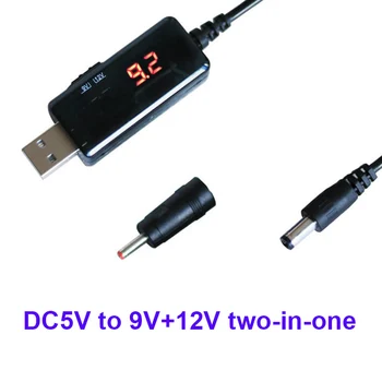 Powerbank Kabeli USB Strāvas Padeves Līnijas DC 5V uz 9V 12V pastiprināt Modulis Converter 5 Adapteris.5X2.1mm Spraudnis Maršrutētāju Ventilators Skaļrunis