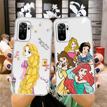 Princese Rapunzel Disney Meitene Phone Gadījumā Xiaomi Redmi, Ņemiet vērā, 12 11E 11S 11 11T 10 10S 9 9T 9S 8 Pro Plus 5G Caurspīdīgu Vāciņu