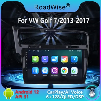 Roadwise 8+256 Android Auto Radio Volkswagen, VW Golf 7 LHD 2013 2014 2015 2017 Multivides Carplay 4G, Wifi, GPS 2Din DVD Stereo
