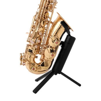 Saksofonu Stand Portatīvie Salokāms Profesionālās Alto Sax Stāvēt Metāla Kāju Statīvs Woodwind Instrumentu Daļas Un Piederumi