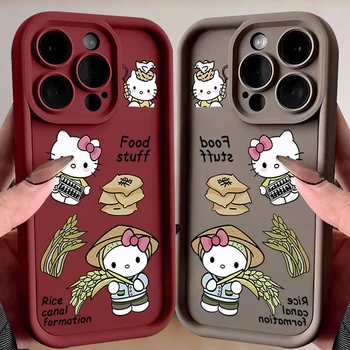 Sanrio Hello Kitty Kūka Soft Case for iPhone 15 14 13 12 11 Pro Max XS X XR 8 7 6S 6 Plus SE 