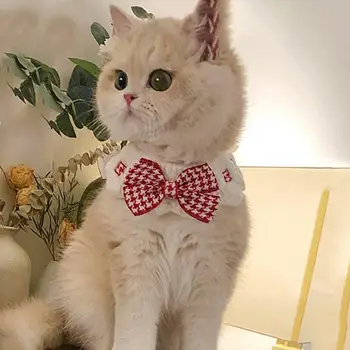 Skaista Mežģīņu Pet Apkakle Stilīgas Mežģīņu Dizaina Kaķis Apkakle ar Loku Apdare Mīksta Pet Kaklu Kaklarota Suņa Ērti Suņiem