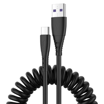 USB C Kabelis, Tinumu un Bagāžnieka C Tipa Vadu Ātra Uzlāde un Datu pārraides Ceļa Telefonu Uzlāde