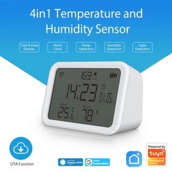  WIFI Temperatūras un Mitruma Sensoru Iekštelpu Termometru, Higrometru, Detektors Atbalstu, Alexa, Google, Mājas dzīve