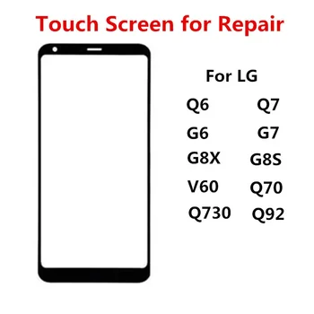 Ārējā Par LG Q6 Q7 G6 G7 G8X G8S V60 Q730 Q92 Priekšā skārienjūtīgu LCD Ekrānu Stikla Segumu Remontu, Nomainītu Detaļas